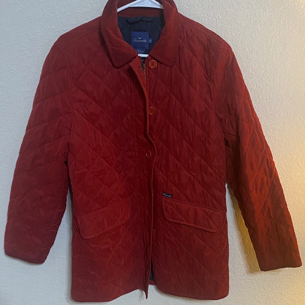 Faconnable Quilted Lightweight Jacket in Red